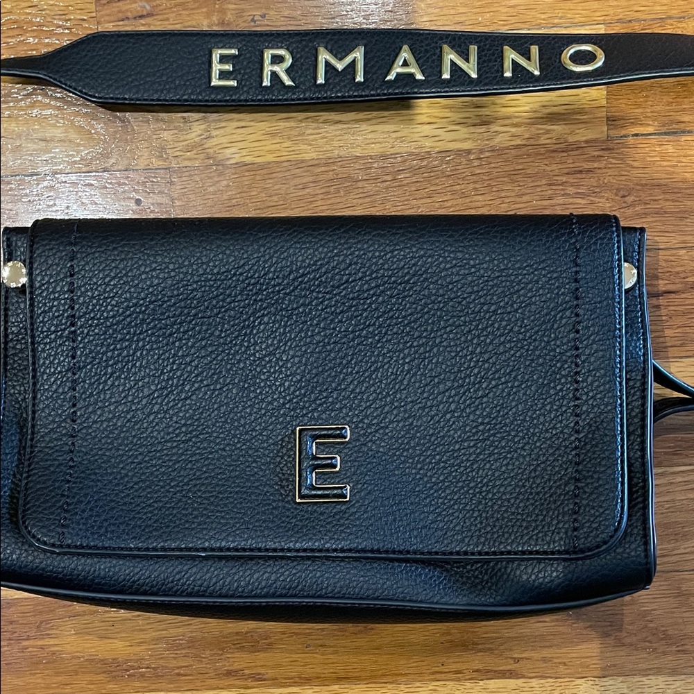 Black Leather Crossbody Bag